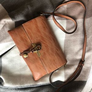 Faux Leather Crossbody Bag